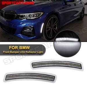 LED Front Bumper Reflector Side Marker Lamp For 2019-2022 BMW 3 Series G20 M340i - Foto 1 di 10