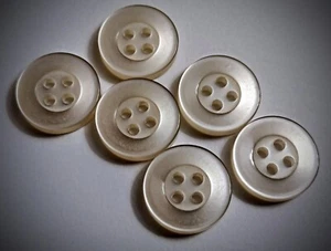 5/8" 4-Hole Cream Dress Shirt Buttons - Picture 1 of 4