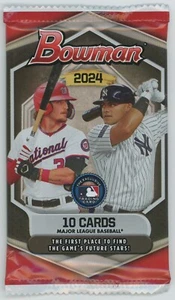 Mega caja de béisbol Bowman 2024 paquete base de 10 tarjetas (base y cromo) sellado de fábrica - Imagen 1 de 2
