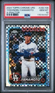 Yoshinobu Yamamoto 2024 Topps Update Chrome Xfractor #USC108 PSA 10 - Picture 1 of 3