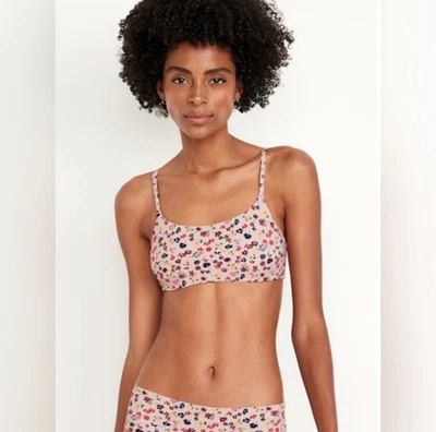 NWT Old Navy Women’s No-Show Bralette Bra Floral Large L - Image 1 of 4
