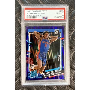 Ausar Thompson RC Detroit Purple Shock PSA 10 2023-24 Panini Donruss Optic #235 - Foto 1 di 2