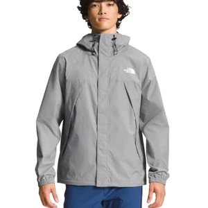 NWOT The North Face Men’s Gray Antora Full Zip Waterproof Hooded Jacket, Large - Picture 1 of 10