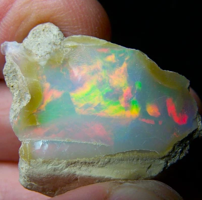 Ethiopian Opal Welo Rough * VIDEO 40.46 CTs AAA FIRE Cutting Grade USA DEALER - Image 1 of 4