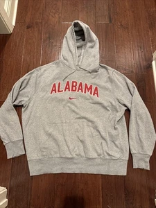 Alabama Crimson Tide Nike Team gris bolsillo delantero sudadera con capucha logotipo granate talla XXL - Imagen 1 de 10
