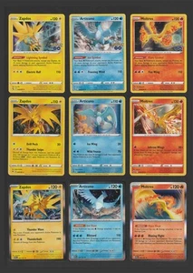 Moltres Zapdos Articuno Pokemon Card Collection Set of 9 English Cards Holo 151 - Picture 1 of 1