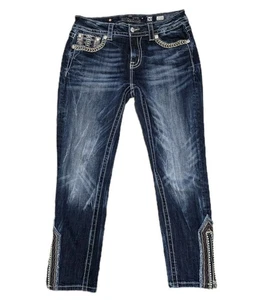MISS ME JEANS EMBELLISHED ANKLE SKINNY MID RISE MP8752AK Grunge Bling School  - Bild 1 von 7