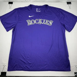 Nike Dri-Fit TeamMLB Colorado Rockies Purple T-shirt - Adult size XLarge - Picture 1 of 6