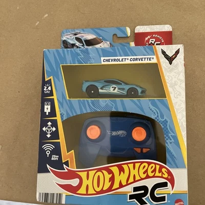 Радиоуправляемый автомобиль Nano Racer ~ Corvette ~ синий ~ Hotwheels ~ веселое радиоуправление - Изображение 1 из 4