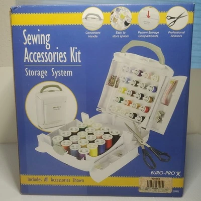Euro-Pro XX999C 130 Piece Sewing Carry Case Kit Portable Organize Storage System - Image 1 of 4