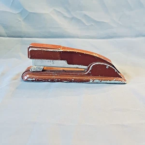 Swingline No. 4 Geschwindigkeiten Hefter, Schreibtisch, Cranberry Neulackierung, Lackabnutzung, funktioniert Vintage - Bild 1 von 18