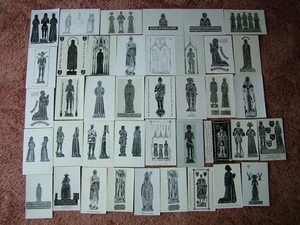 40 Unused Postcards of BRASS RUBBINGS Modern & Standard size. - Picture 1 of 1