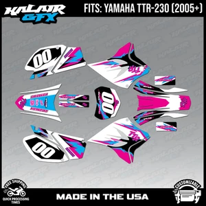 Graphics Kit for YAMAHA TTR230 (2005-2023)  Vintage Series - MAGENTA - Picture 1 of 4