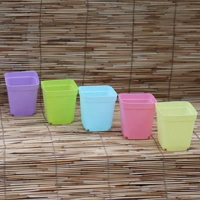  10 Pcs Blumentöpfe Eckig Plastiktöpfe Für Pflanzen Anzuchttöpfe Aus Kunststoff - Bild 1 von 4