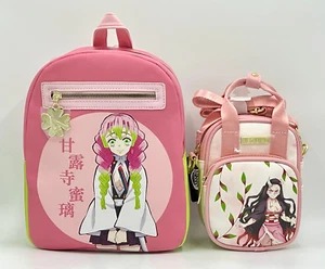 Demon Slayer: Kimetsu No Yaiba Mitsuri Hilt Mini Backpack & Nezuko Crossbody Bag - Picture 1 of 4