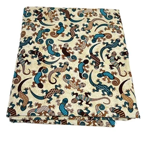 Timeless Treasures Frabric West C 6806 Gecko Lizard Southwestern 2 yd. - Picture 1 of 13