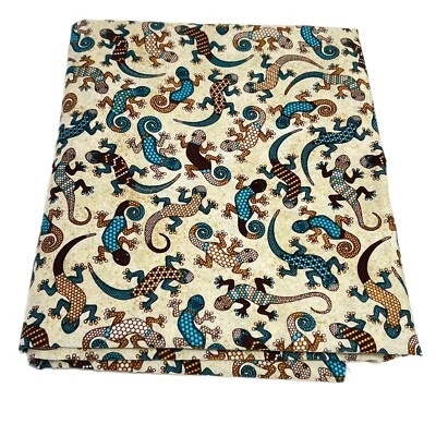 Timeless Treasures Frabric West C 6806 Gecko Lizard Southwestern 2 yd. - Image 1 of 4