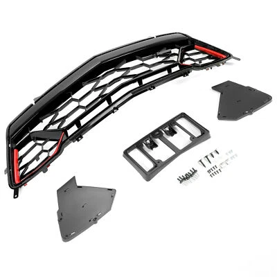 Parrilla inferior de parachoques delantero negro con rojo para Chevrolet Camaro SS 2016-2018 17 Foto 1 de 4