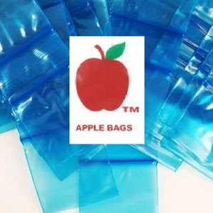BLUE 1,000 APPLE BRAND BAGGIES 1034  RESEALABLE 1000 plastic 1"x3/4" mini bags - Picture 1 of 1