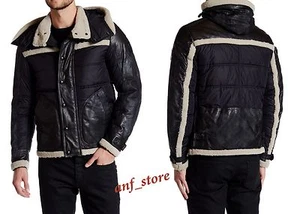 NWT Belstaff Padded Lamb Shearling Mens Black LEATHER Jacket 40/50 $1995 ITALY - Picture 1 of 11