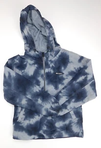 Champion Womens Hooded Windbreaker Rain Jacket Size S Blue Tie Dye - Picture 1 of 14