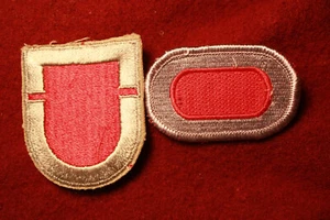 USA 1st Bn 503rd Inf 173rd Airborne Brigade Beret flash and Parachute wings oval - Picture 1 of 2
