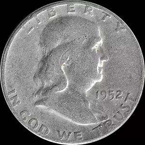1952 D Franklin Half Dollar 90% Silver US Mint EXACT Coin as Shown 030 - Picture 1 of 3