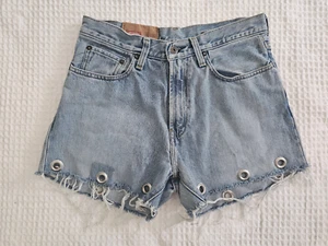 Gap Jeans Shorts Damen Größe 30 Blau Denim Mid Rise Stretch Distressed Easy Fit - Bild 1 von 5