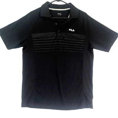FILA Men's Sz S Black Polyester Sports T-Shirts, Short Sleeve Activewear X 2 - Image 1 of 4