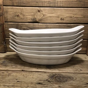 Lot Of 6 Pfaltzgraff #265 Ironstone Heritage White AU GRATIN Dish 9.5”Vtg - Picture 1 of 5