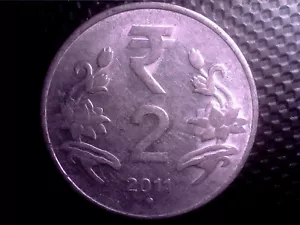 INDIA 2 RUPEES 2011 MAY29F - Picture 1 of 2