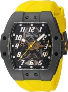 Orologio Svizzero Invicta Uomo JM Correa Cronografo 47mm Quadrante Nero Giallo Silicone - Foto 1 di 1