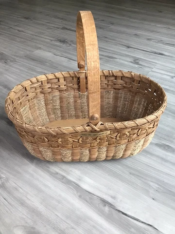 Indiana First Lady's Luncheon 2015 Basket Wooden Hand Woven Custom Cover