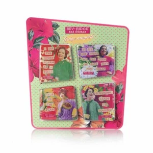 Bev Ridge and Friends Retro Fridge Magnets set of 4 - Picture 1 of 1