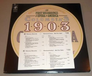 FIRST RECORDINGS OF OPERA IN AMERICA 1903 - 2 LP SET - Picture 1 of 1