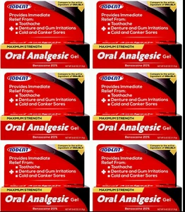 Oral Analgesic Gel Maximum Strength Toothache Pain Relief 0.42 0z pack of 6 Six - Picture 1 of 3