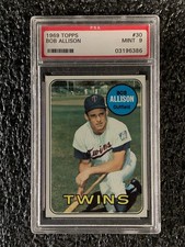 1969 Topps Baseball #30 Bob Allison PSA 9