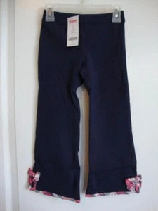 GYMBOREE NEW YORK GIRL Navy Blue Pants with Plaid Trim Girl Size 4 NWT - Fall - Picture 1 of 8