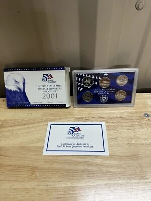 2001 US Proof State Quarter Mint Set 5 Coins FREE SHIPPING! - Image 1 of 3