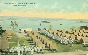 Guantanamo Bay Cuba U.S.Marine Station Matrosen IN Camp Postkarte - Bild 1 von 2