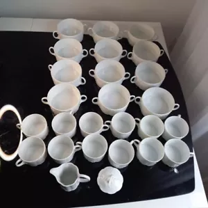 12 Suppentassen - Rosenthal ( Sanssouci- Classic Rose), 12 Kaffeetassen, weiß - Bild 1 von 9