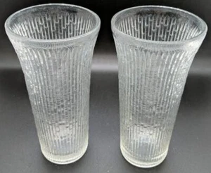 Jeannette Finlandia Tree Bark Icicle Glassware Flared Glass Tumblers (set of 2) - Picture 1 of 4
