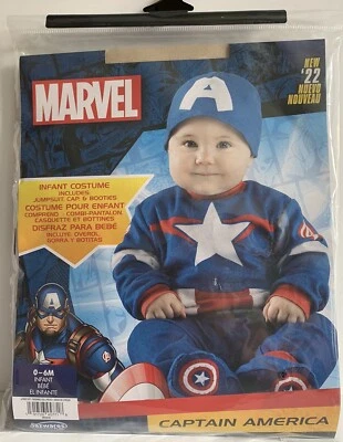 Jazwares Disney Junior Marvel NEW Captain America Costume Size 0-6 Months - Image 1 of 4