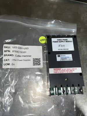 Módulo de fuente de alimentación trifásica Cutler-Hammer 8793C15G01  Foto 1 de 4