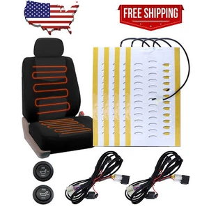 Built-in 12V Car Seat Heater Universal Alloy Wire Heating Pad Kit Fit 2 Seats - Picture 1 of 8