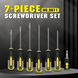 7Pcs Demolition Screwdriver Set Strong Magnetic Slotted Phillips Driver 9011 - Picture 1 of 10