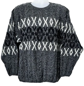 MCM WOOL FISHERMANS SWEATER SCOTLAND MacGORDAN Herren Gr. L grau 70er sehr guter Zustand*lesen* - Bild 1 von 11