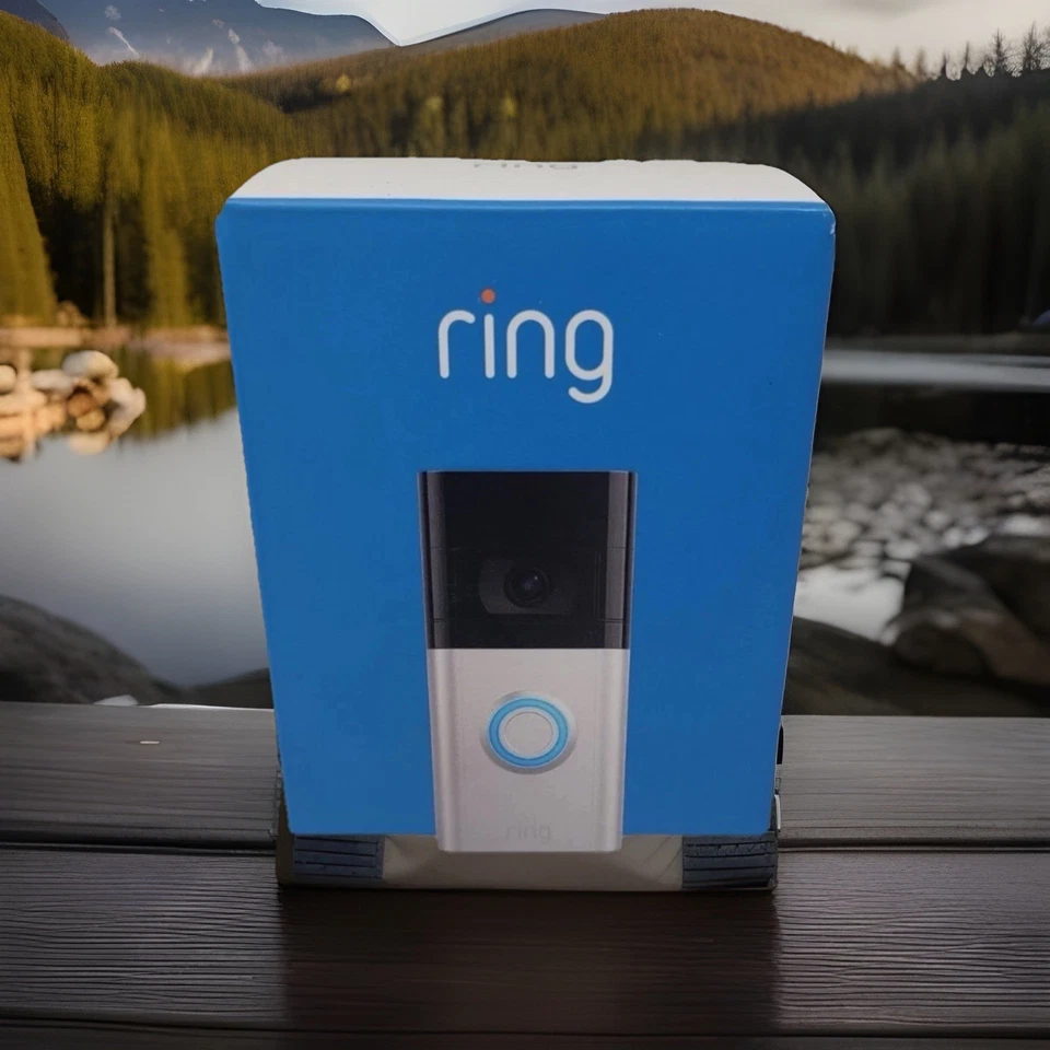 Ring Video Doorbell 3 Wi-Fi 1080p HD Satin Nickel - New-Factory Sealed - Image 1 of 1