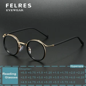 Metall Runde Retro Lesebrille Herren Blaulicht Blockierende Mode Brille Neu - Bild 1 von 19