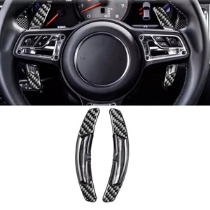 Cubierta de paleta de cambio de volante de fibra de carbono para Porsche Panamera/Macan/718 - Imagen 1 de 5